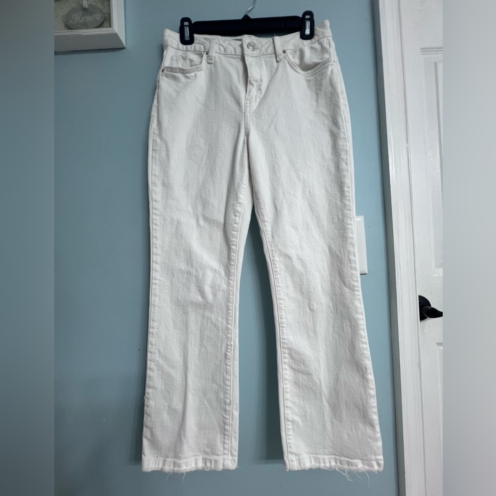Topshop Flare White Jeans